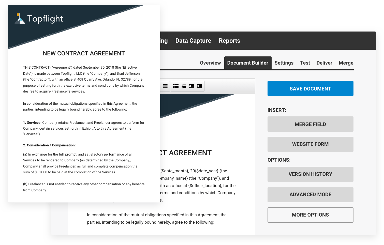 Formstack document generation