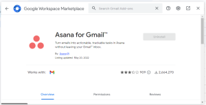 Install Asana for Gmail