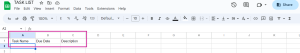 Tasks List on Google Sheets for workflow