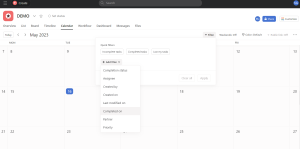 Calendar Multi-filter in Asana