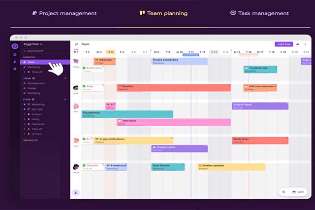 Key features of Project Management in Asana 